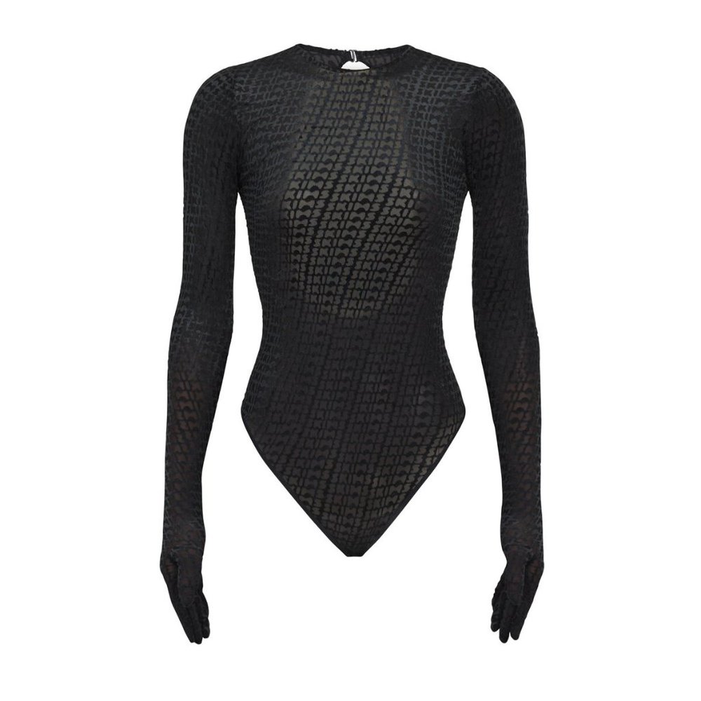 SKIMS Velvet Glove Bodysuit Soot - SMALL